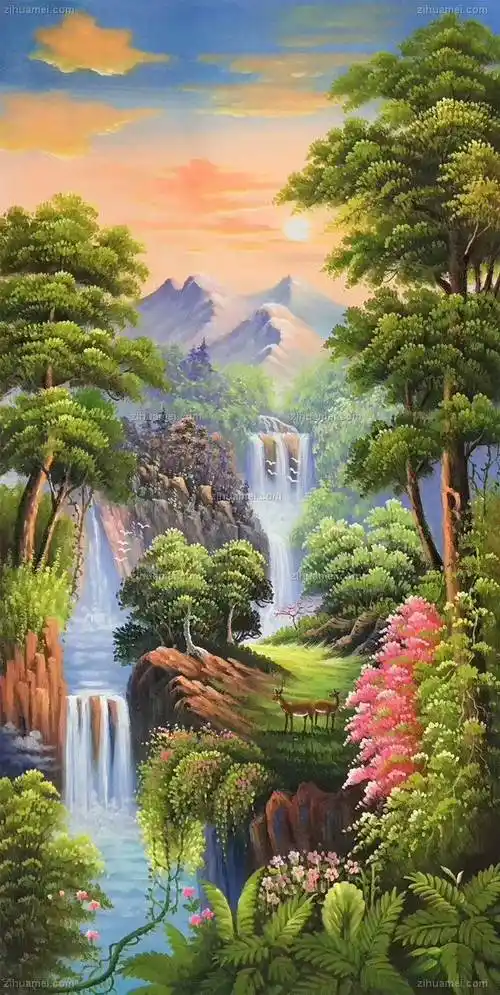 山水油画作品欣赏山水油画图片大全欣赏
