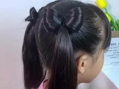 款中长发宝宝都适合的可爱发型,快学起来给女儿扎#简单易学 #儿童编发