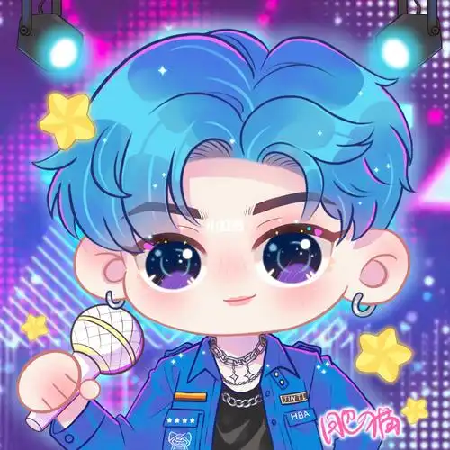 喵小玉老师头像团练课,帅气爱豆范丞丞q版