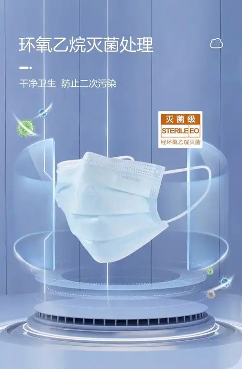 稳健医用外科口罩,符合医用外科口罩行业标准,三层熔喷布过滤层,细菌