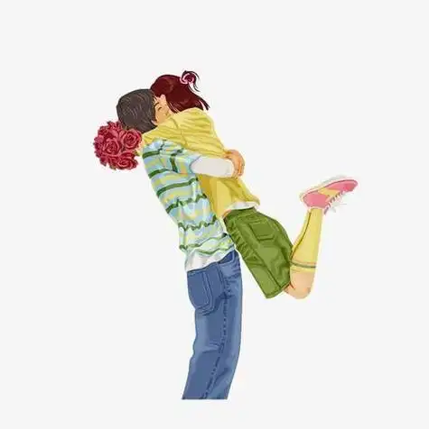 情侣头像两人拥抱图