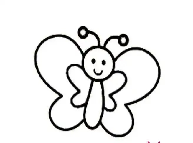 1一6年级画画图片大全,各种美丽的蝴蝶简笔画图片_动物简笔画_简笔画