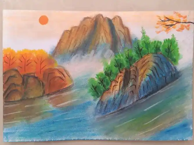 我的第一本油画棒风景画