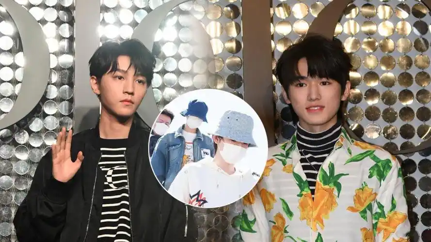 师兄弟同框王俊凯宋亚轩一前一后下飞机梦幻联动