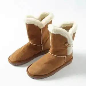 秋冬季中筒雪地靴加绒女式棉鞋图片