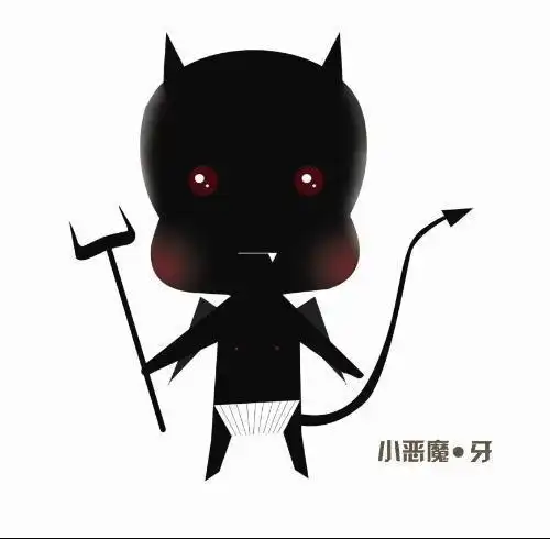 可爱小恶魔的简笔画