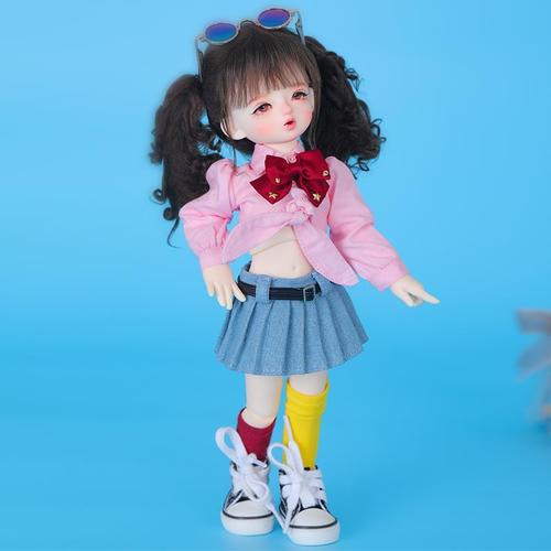 bjd6分 娃娃raki 拉奇 萌娃sd高级树脂关节玩偶 纯手工艺 嘟嘴柚【15