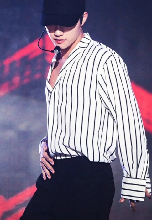 因为在演唱会粉丝看到别的成员都是腹肌,而看到暻秀都是那性感的打底