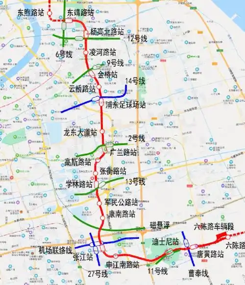 原创上海建一条地铁新线路可与10条线路实现换乘两端预留延伸条件
