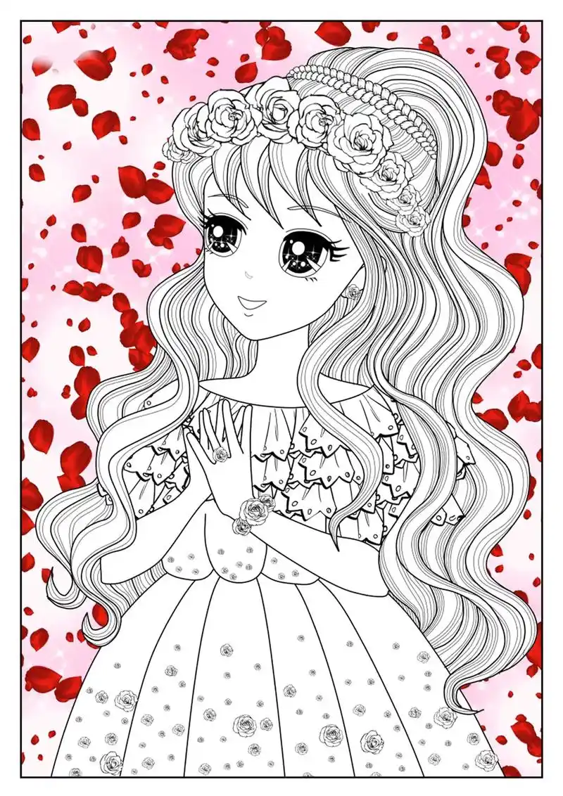 美少女临摹卡来了,宝子们赶紧收藏!#儿童画素材#涂色 #涂色 - 抖音