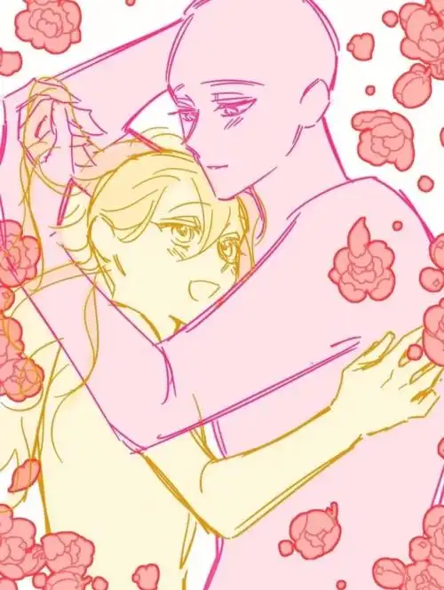 绘画参考双人互动模板磕cp的素材有啦