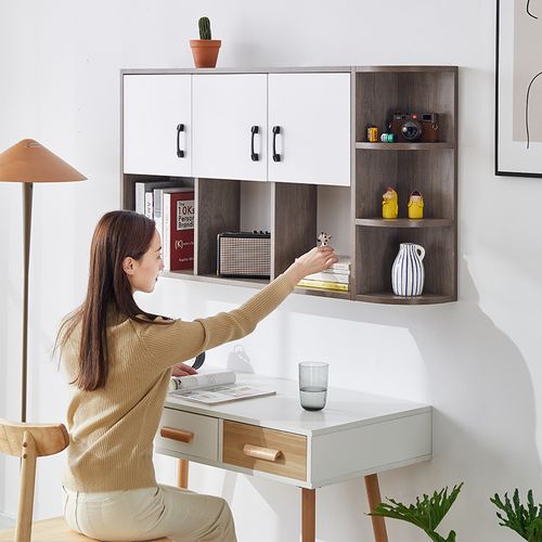 实木生态板壁壁挂书柜墙上置物架阳台厨房吊柜搁板