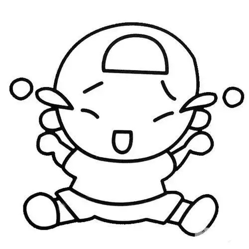 米老鼠人物介绍聪明可爱的小宝宝简笔画大全 第8张蒙古族可爱的小男孩