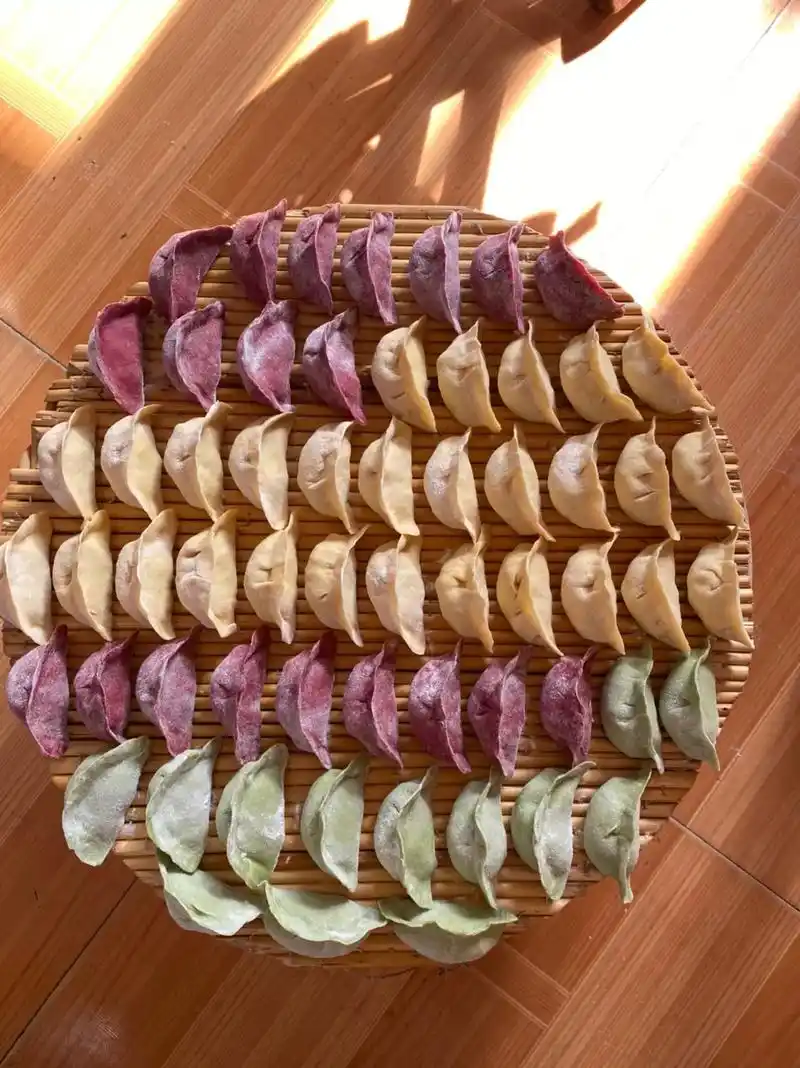 彩色水饺 #自己动手丰衣足食 #手工饺子 - 抖音