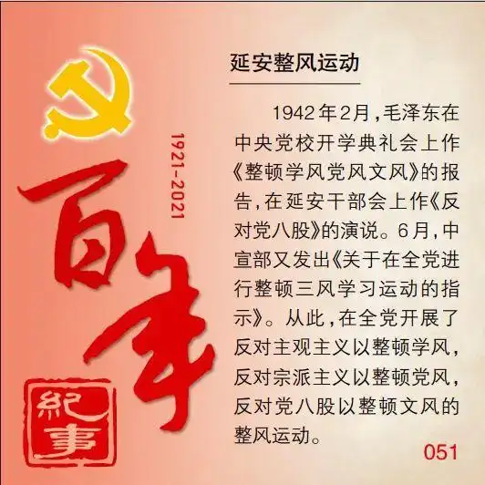 百年纪事(51)丨延安整风运动