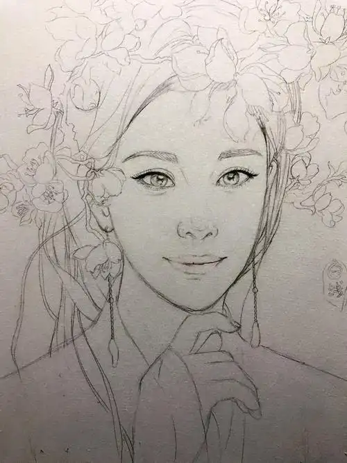 胡子家的白浅线稿