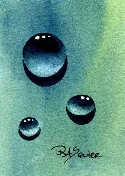 「绘画教程」教你用水彩画个晶莹剔透的小水滴,还挺逼真的哦