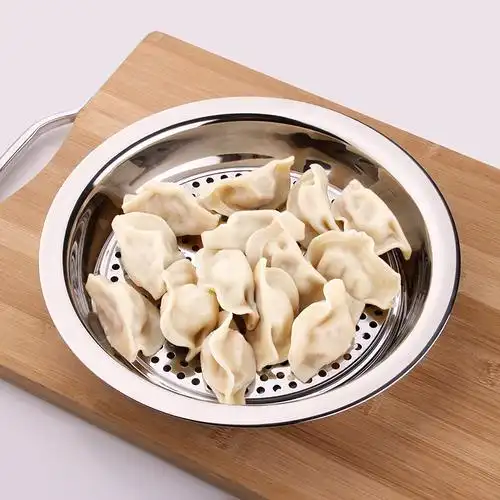 不锈钢盘子加厚饺子双层沥水水饺托盘盘