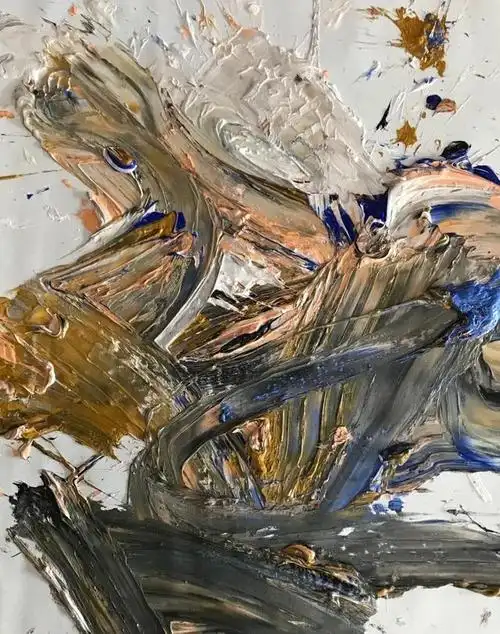 艺术家王易罡简介(抽象作品就像生命诞生一样)(11)