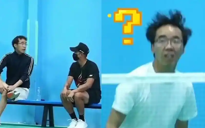 林丹装路人打球,遭大叔嫌弃"我们玩专业的",被吊打到怀疑人生