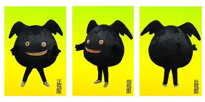 企业高级定制黑毛怪cos卡通人偶电影道具动漫演出人偶服定做包邮
