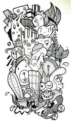 简笔画线条画手帐