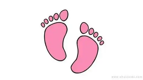 幼儿园小朋友脚印简笔画