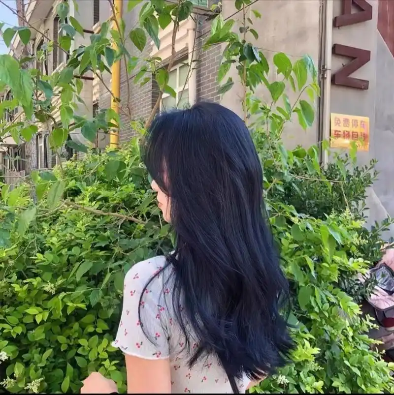 黑色中带点蓝色调的染发颜色鸢尾蓝黑色头发适合什么肤色 鸢尾蓝黑色