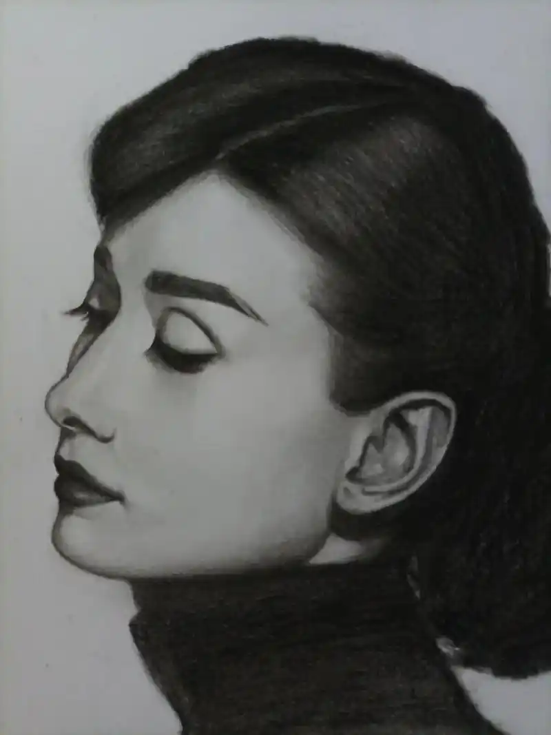 素描头像  #肖像画 #画渣日常  - 抖音