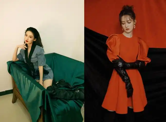 李沁"筷子腿"到底有多细,穿过膝皮靴都有缝隙,身材比例真的绝