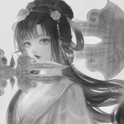 黑白系古风女头105张_女生头像_头像屋