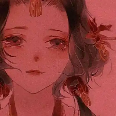 动漫头像女红色 高清唯美好看的古风头像女红色动漫图片_女生头像_美