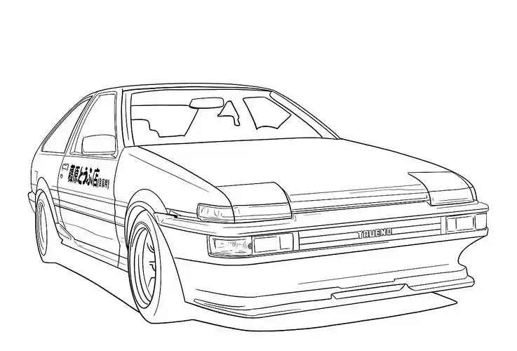 汽车手绘 ae86 头文字d_拿画笔的ape-站酷zcool
