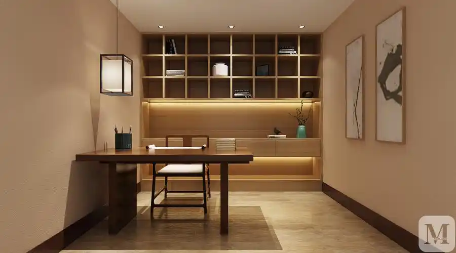 中式书房吊顶装修效果图