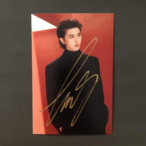 蔡徐坤签名照亲笔保真2021巡回演唱会明星周边粉丝礼物亲签定妆照