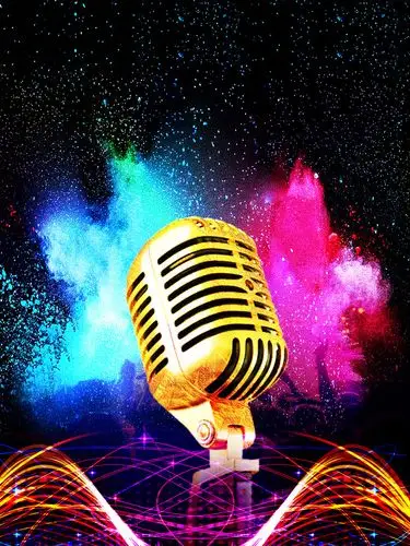 绚丽大气音乐歌唱比赛海报背景素材