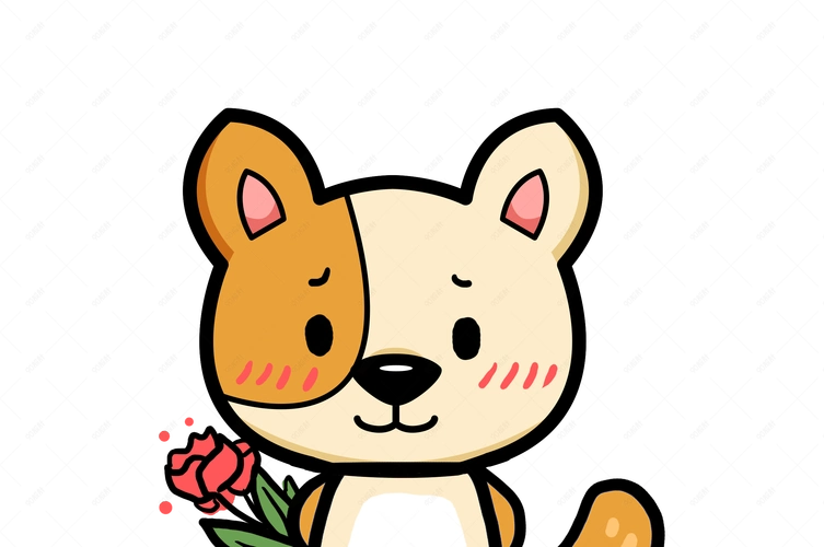 小狗阿黄q版卡通动物角色形象聊天表情包害羞