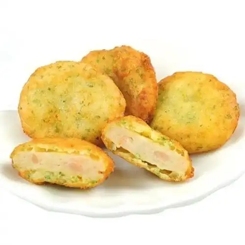 早餐速食鱼香虾饼海鳕鱼饼鲜虾仁速冻油炸半成品虾类制品