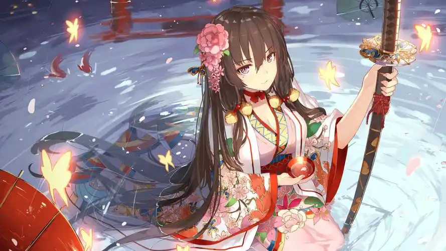 二次元水汪汪大眼睛美女桌面壁纸