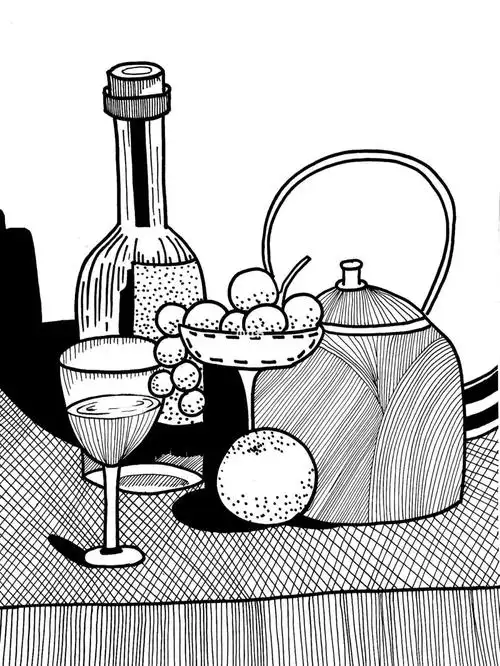 笔可作为儿童线条练习果子背景可以自行上色#装饰画  #线描  #儿童画