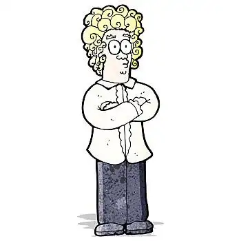 卡通,金发,男人,卷发,复古,隔绝