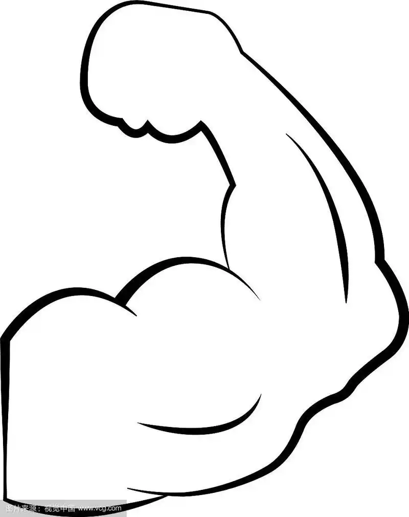 肌肉手臂图标强大的图标在平的风格