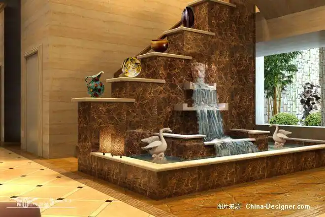 楼梯水景-陈名的设计师家园-200万以上