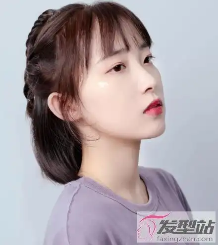 短发半扎发教程图解 简单洋气打造俏皮少女_发型站_最新流行发型设计