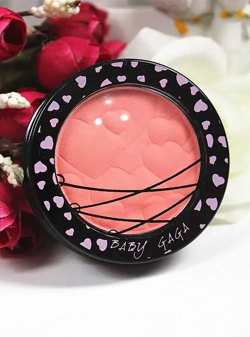 爱心甜美单色腮红胭脂蜜桃粉珊瑚橘色