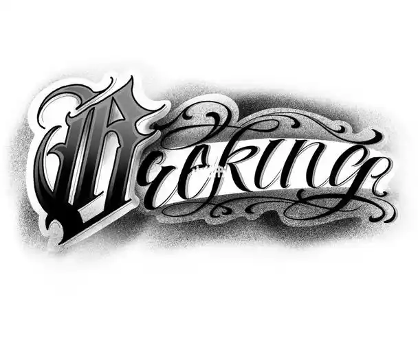 花体字纹身手稿