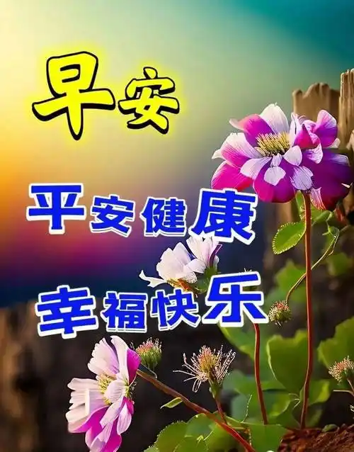 早上好!愿您新的一天,祝你健康,好运,幸福安康直到老!