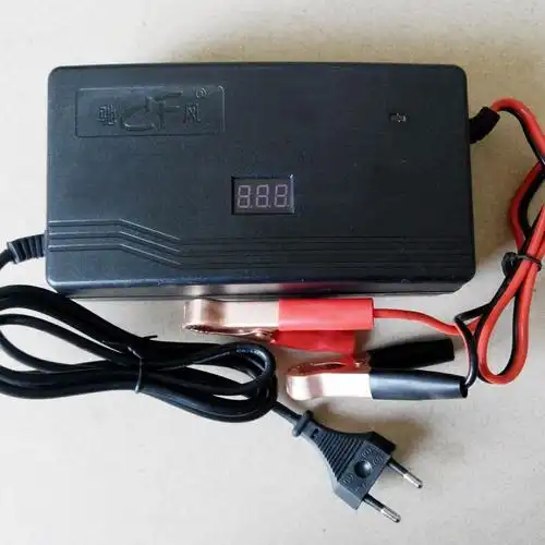 汽车电瓶充电器短路反接过流过载保护电压显示12v6