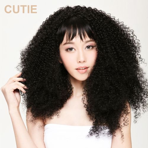 娇滴滴假发 女士假发长卷发 爆炸头 小波浪玉米烫蓬松卷发假发套