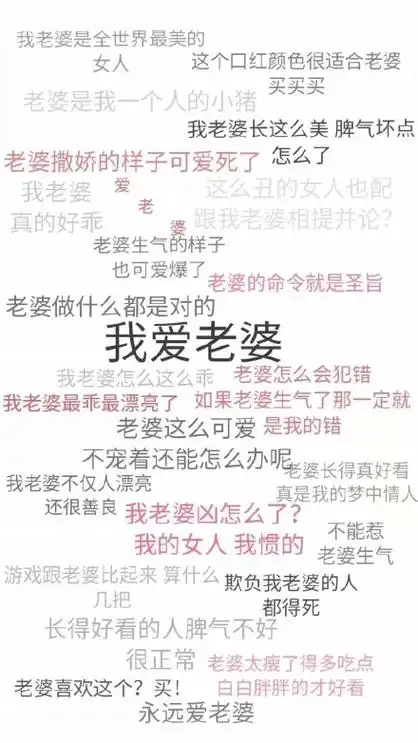 我老婆是全世界最美的女人 - 纯文字手机壁纸合集 67_壁纸_壁纸表情